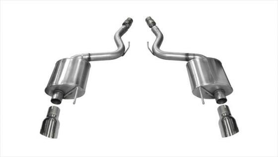 3.0 Inch Axle-Back Touring Dual Exhaust 4.5 Inch Tips 15-17 Mustang GT Fastback 5.0L Stainless Steel Corsa Performance