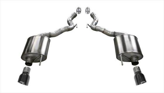 2.75 Inch Axle-Back Touring Dual Exhaust 4.5 Inch Tips 15-17 Mustang GT Convertible 5.0L V8 Stainless Steel Corsa Performance