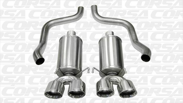 Corsa 05-08 Chevrolet Corvette C6 6.0L LS2 V8 Polished Xtreme Axle-Back Exhaust