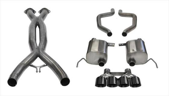 2.75 Inch Cat-Back Sport Exhaust Dual Rear Exit Quad 15-Present Chevy C7 Corvette Plus Z06/ZR1/Grand Sport 6.2L V8 Stainless Ste