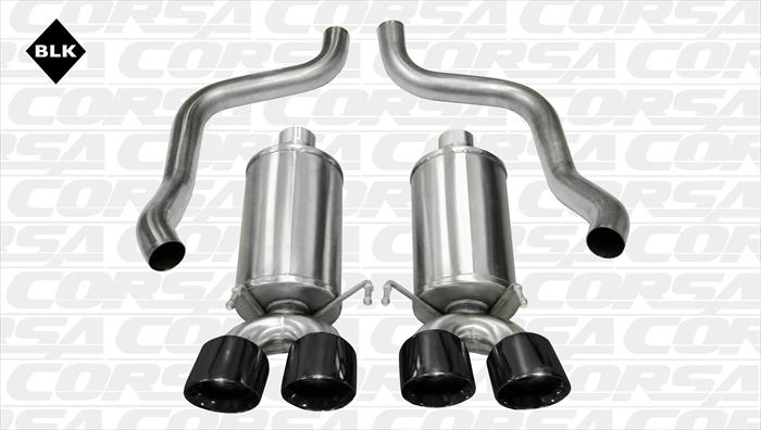 Corsa 09-13 Chevrolet Corvette C6 6.2L V8 Black Xtreme Axle-Back Exhaust