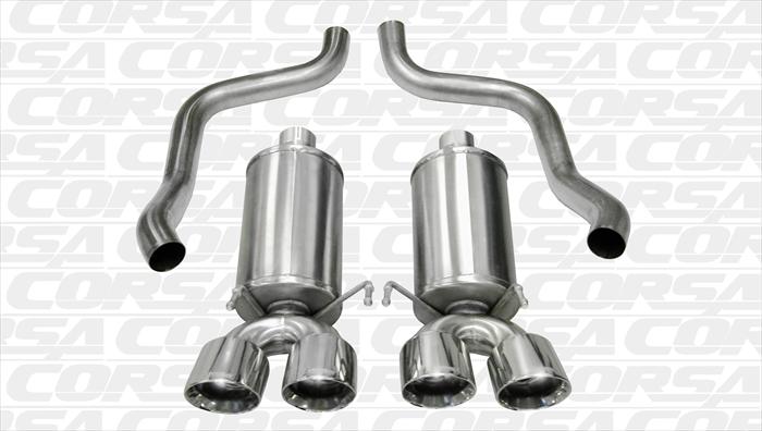 Corsa 09-13 Chevrolet Corvette C6 6.2L V8 Polished Xtreme Axle-Back Exhaust