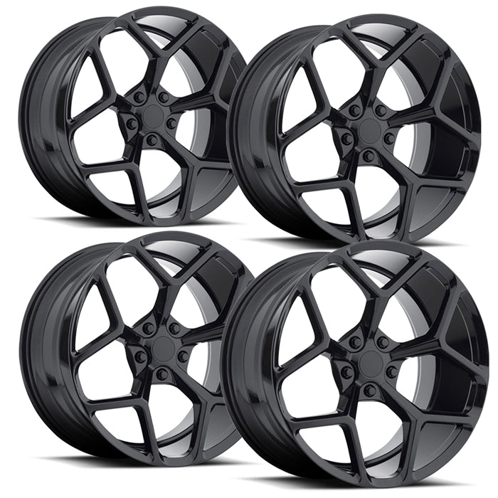Z28 Fitment 20x10 +23 / 20x11 +43 - GT Series M228 Camaro Wheels Set - Black
