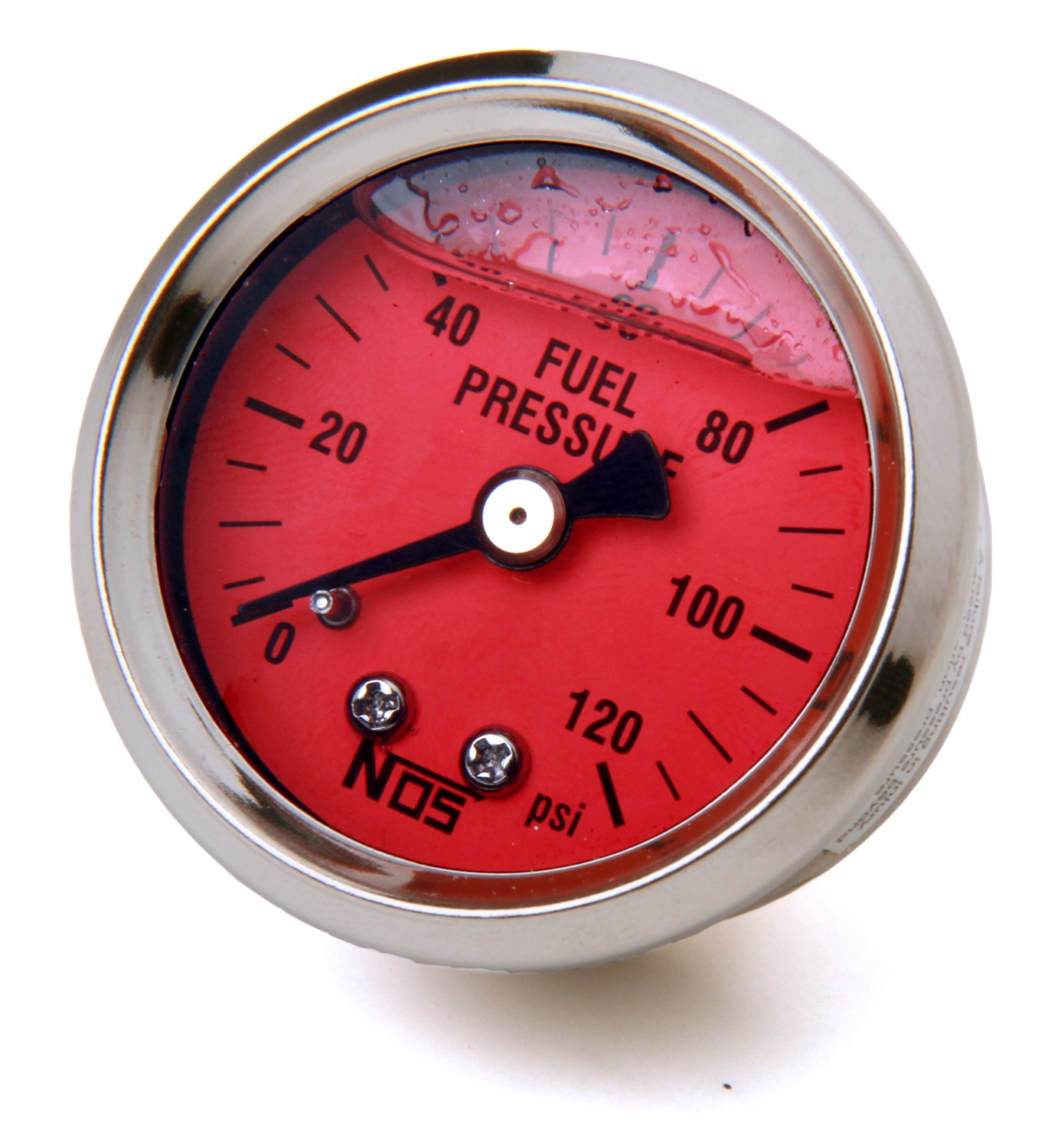 NOS Fuel Pressure Gauge Glycerin-Filled – 1-1/2" – 0-120 PSI