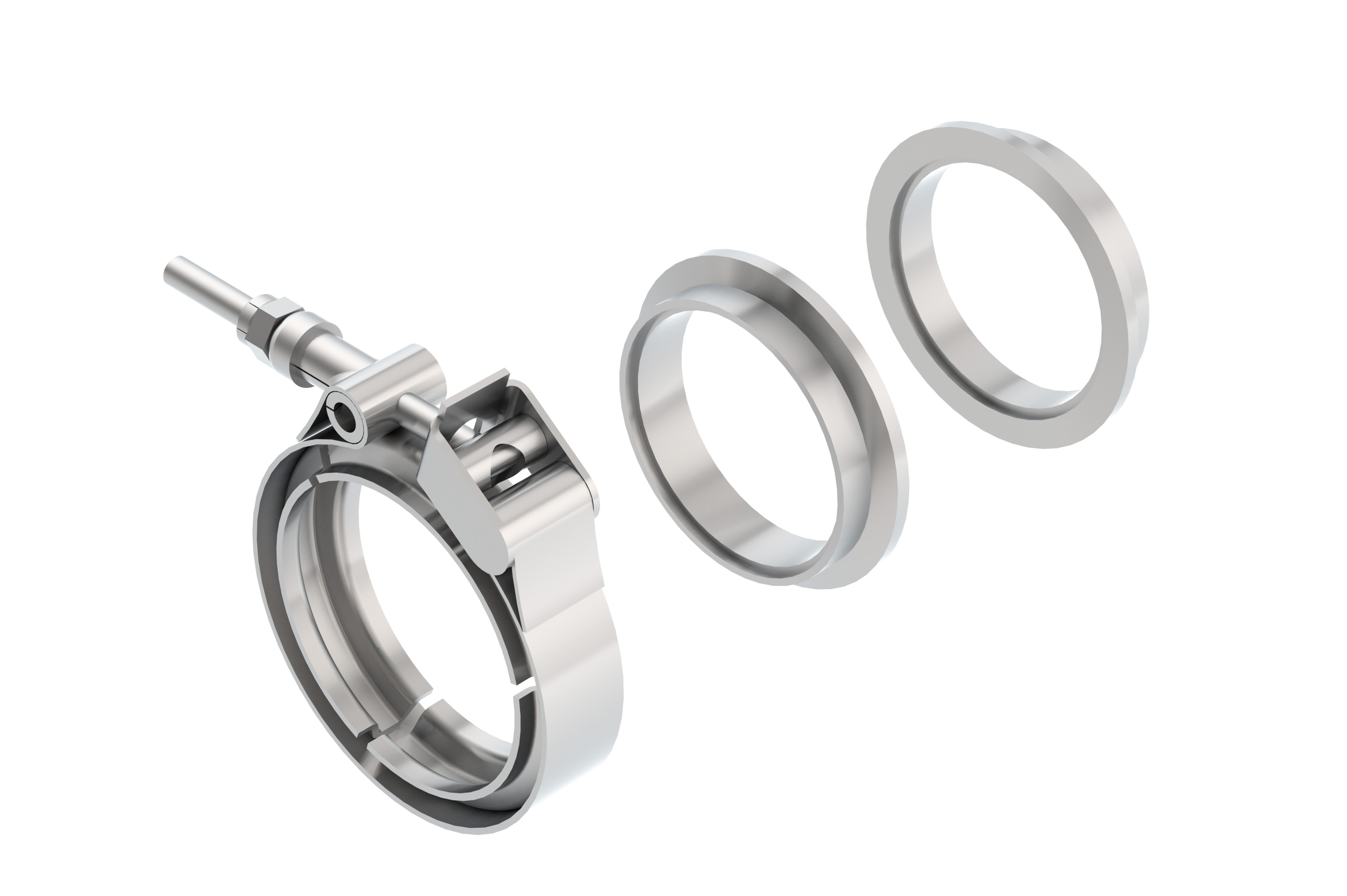 2.25" T-304 Stainless Steel V-Band Clamp 18007