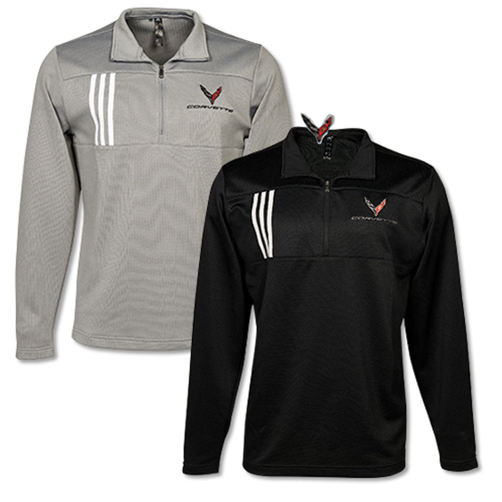 C8 Corvette Adidas 3-Stripes Quarter-Zip Pullover ACS Composite
