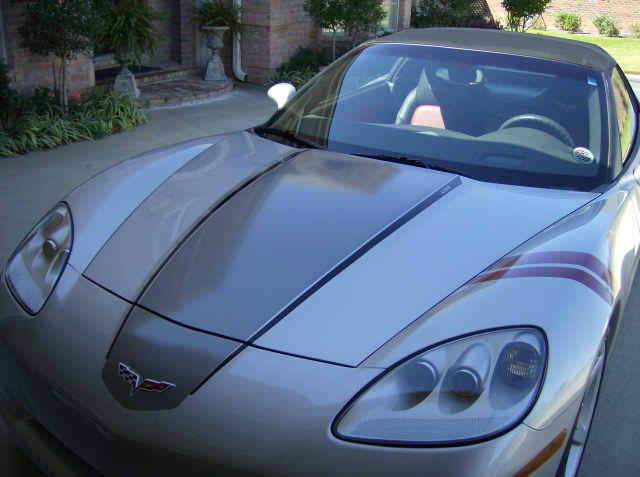 2005-2013 C6 Corvette Hood Rise Stripes and Graphics Decal Set