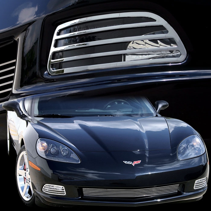 2005-13 C6 Corvette 2-Pc. Billet Turn Signal Bezels