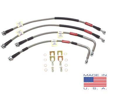 C7 Corvette 14-19 Stainless Steel Braided Brake Hose (set of 4) Except Z06