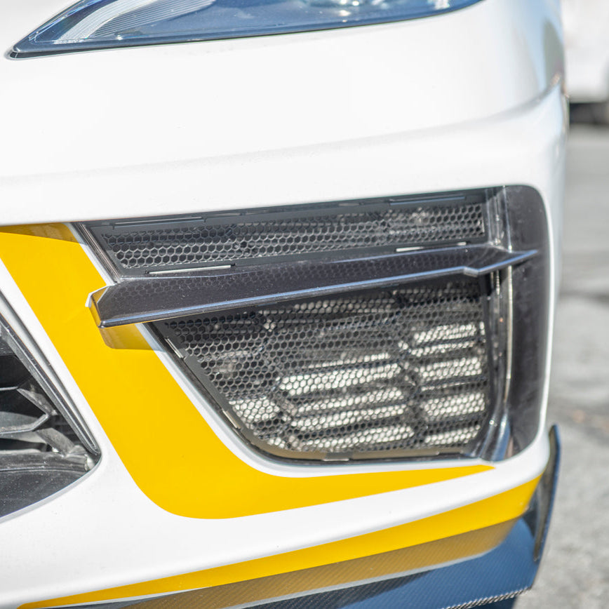 EOS C8 Corvette Front Mesh Grill Insert - Glossy Black, C8 Corvette Stingray