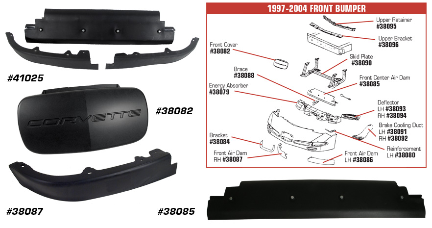 Front Bumper Brake Cooling Duct. RH, C5 1997-2004