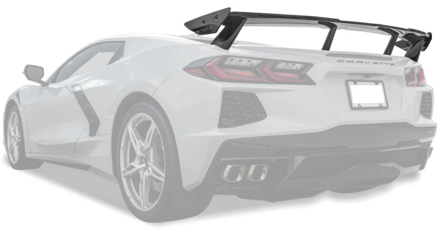 20-26+ C8 Corvette High Wing Spoiler (Matte Black) - EOS