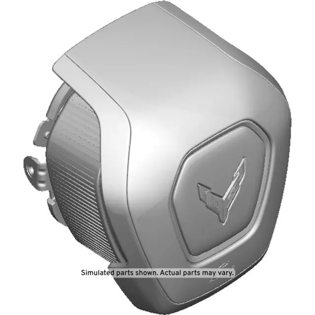 C8 Corvette Steering Wheel Airbag Assembly, Natural Stitching