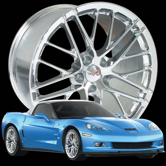 2009 Style ZR1 C6 Corvette Chrome Wheel & Tire Michelin  PS2 Run Flat Package