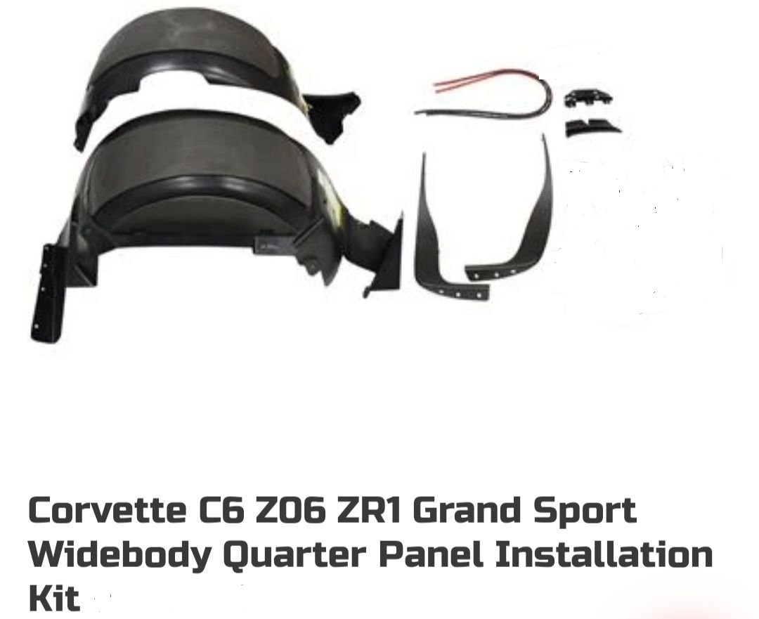 C6 Corvette ACI/GM Installation kit for Z06 Corvette Rear Quarter Panels