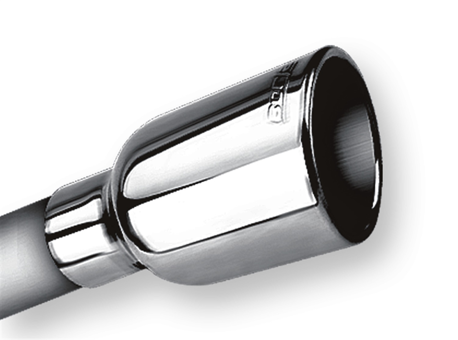 Universal Exhaust Tip T-304 Stainless Steel 2.25" Inlet, 3.19" Single Round Roll