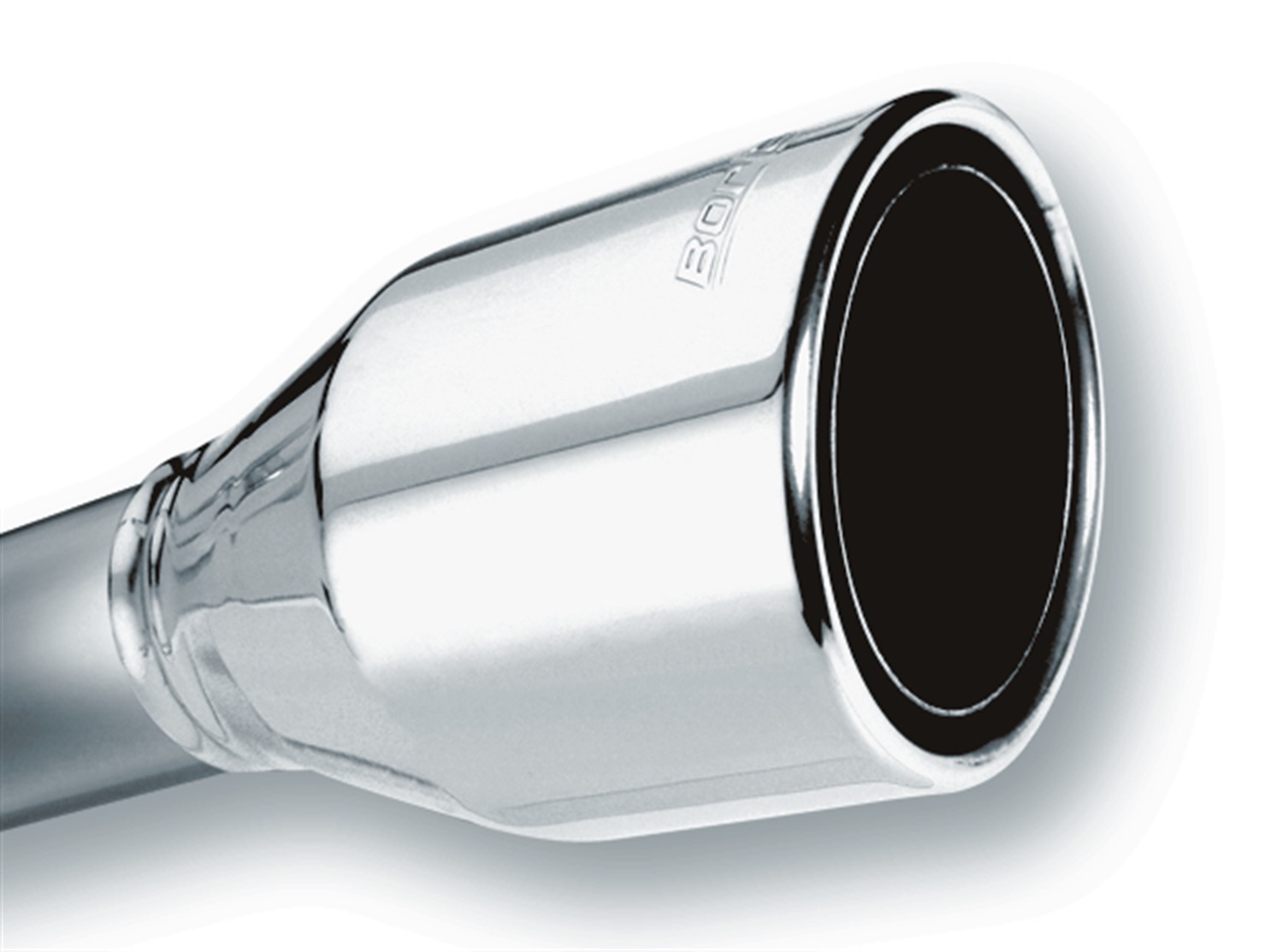 Universal Exhaust Tip T-304 Stainless Steel 2.5" Inlet, 4.5" Single Round Rolled