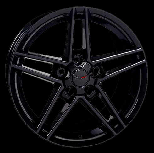 C6/Z06 Style for either C6/Z06 or C6 Base Corvette Reproduction Wheels Black Set of 4