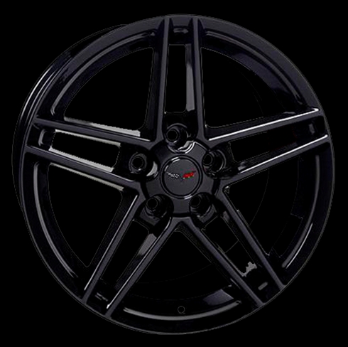 C6/Z06 Style C6 Base Corvette Reproduction Wheels Black Set of 4