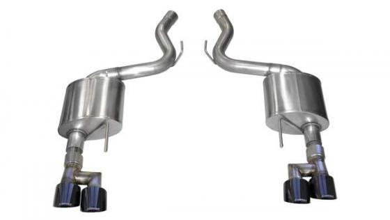 2018-2019 Ford Mustang 3.0 Inch Dual Rear Exit Axle-Back Exhaust System Twin 4.0 Inch Tips Touring Sound Level