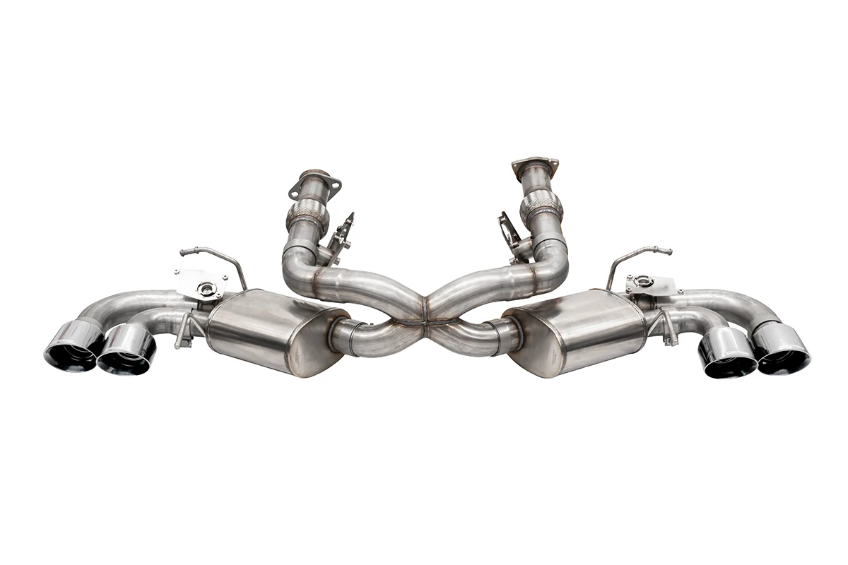 C8 Corvette Stingray Corsa Variable Sound Level 3.0" Cat Back Exhaust System NPP Compatible 4.5" Polished Tips