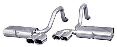 C5 Corvette '97-'04 Tri-Flo Muffler System (Route 66 - Quad Oval Tips)