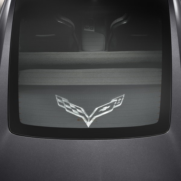 2014+ Corvette Stingray GM OEM Cargo Security Shade, Upper and Lower, with Logo