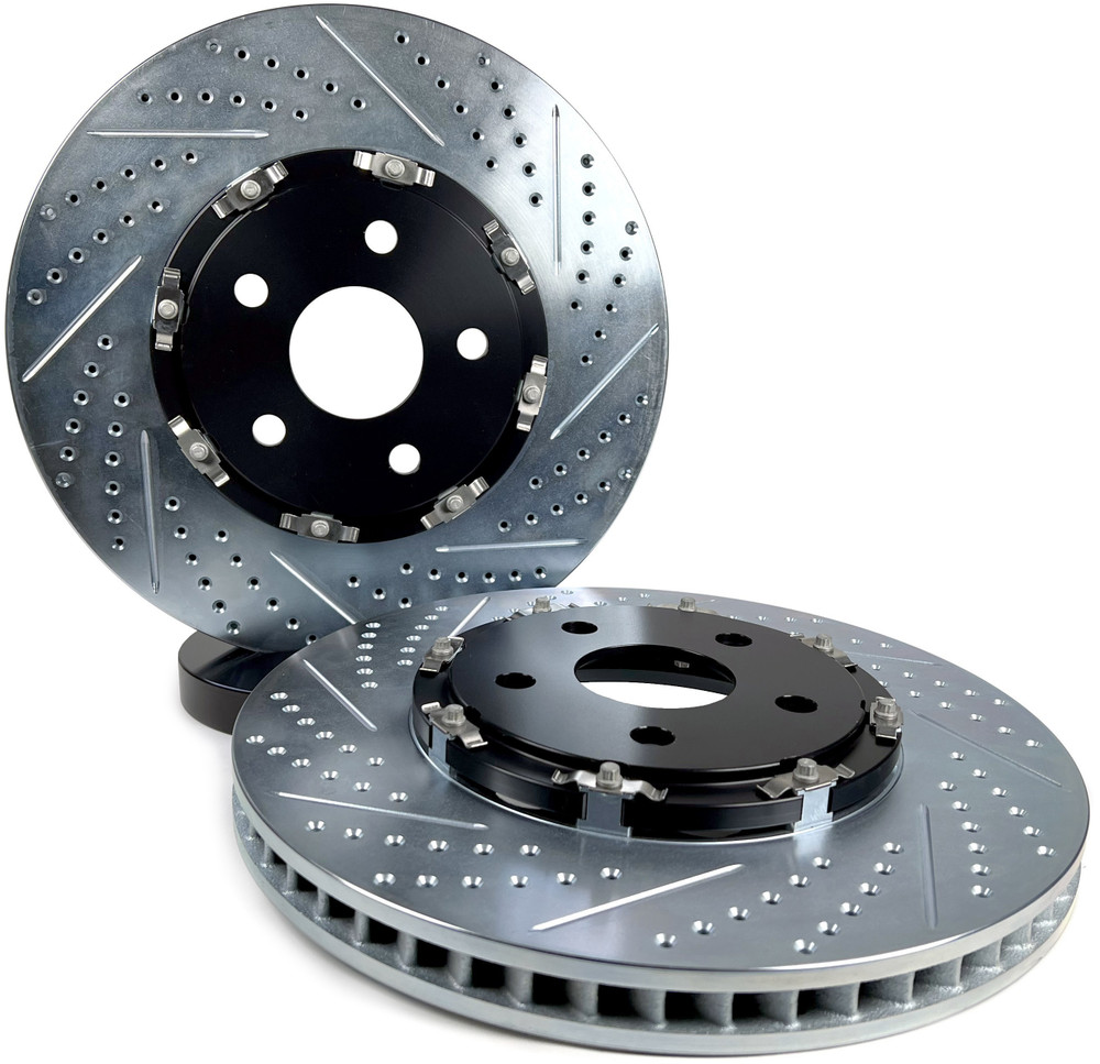 20-25+ C8 Corvette Z51 2-Piece Drilled & Slotted Rear Rotors Includes 2, Baer Br