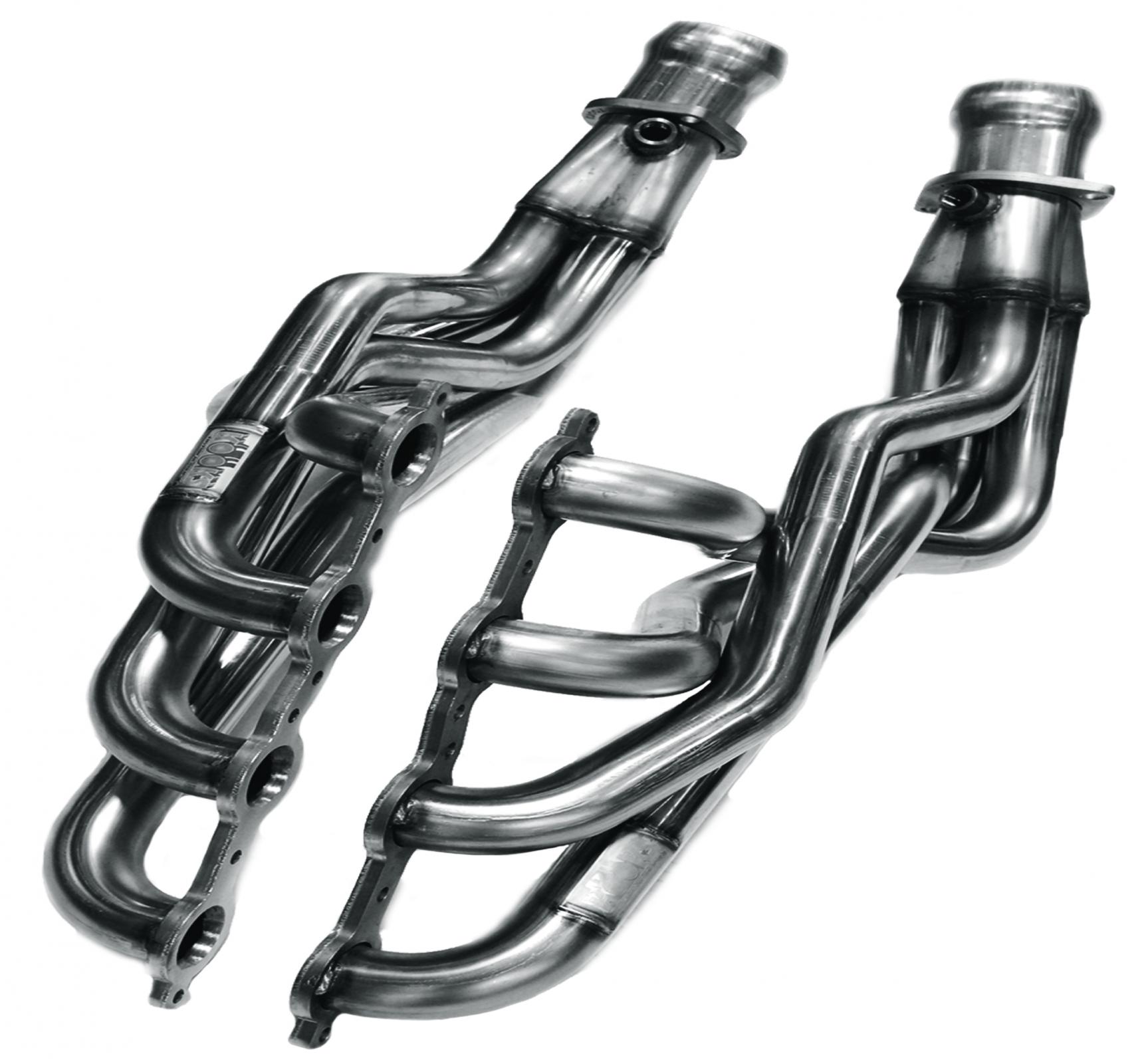 Stainless Steel Headers 1.875 x 3" Long Tube w/O2 Extension Harness Kit -2 Front/2 Back
