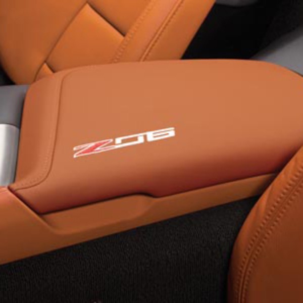 2015 Corvette Stingray Z06 Center Console Lid, Z06 Logo, Kalahari