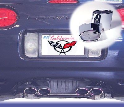 C5 Corvette 01-04 Style Chrome Exhaust Tips For 97-00 C5