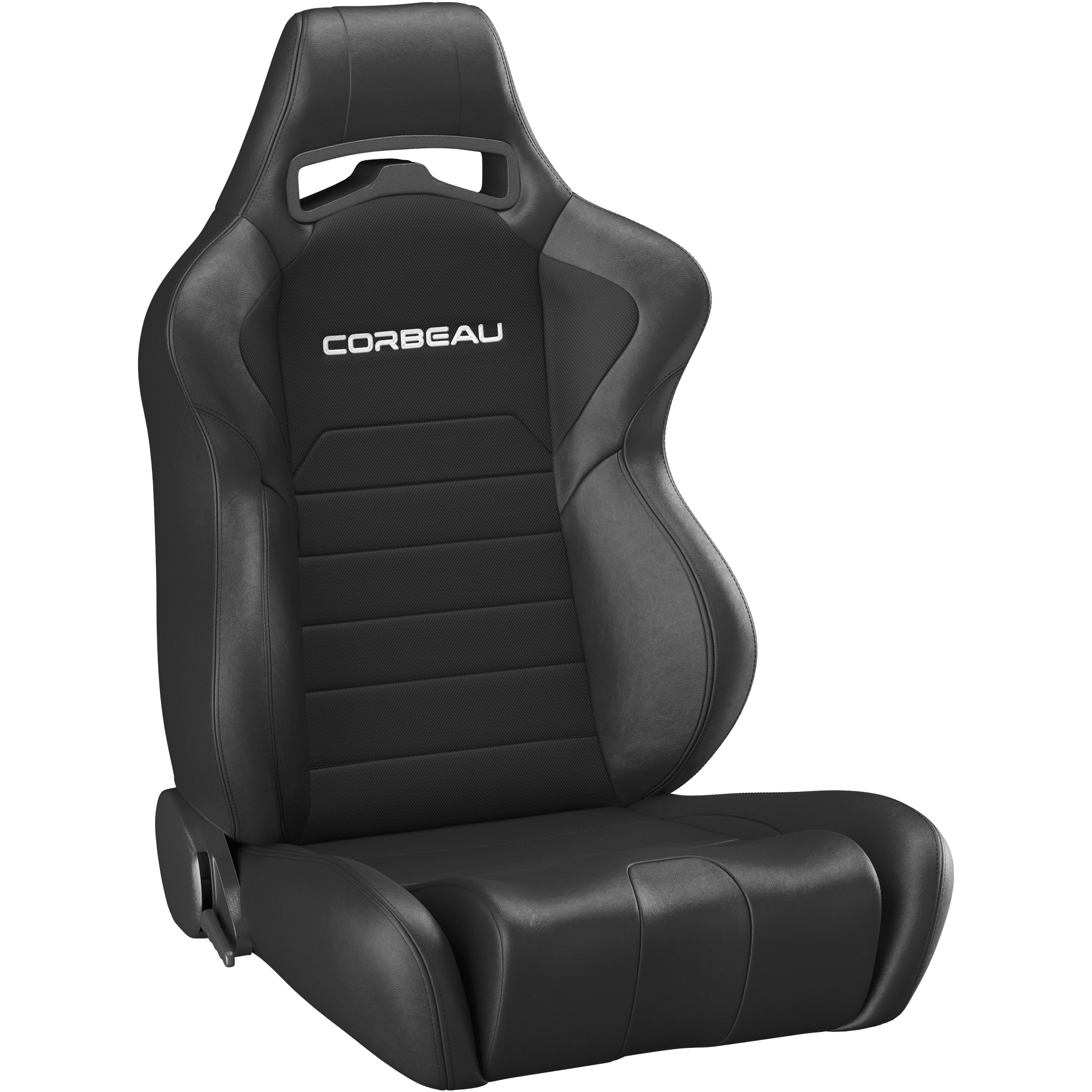 Corbeau LG1 Racing Seat, LG1 Black Vinyl/Cloth, 25501PR