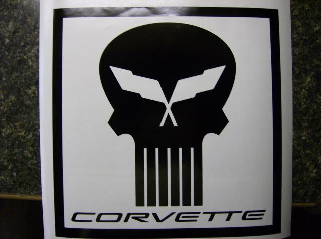 C5 Corvette LeMans Punisher Style Jake Racing Mascot Logo Decal Package