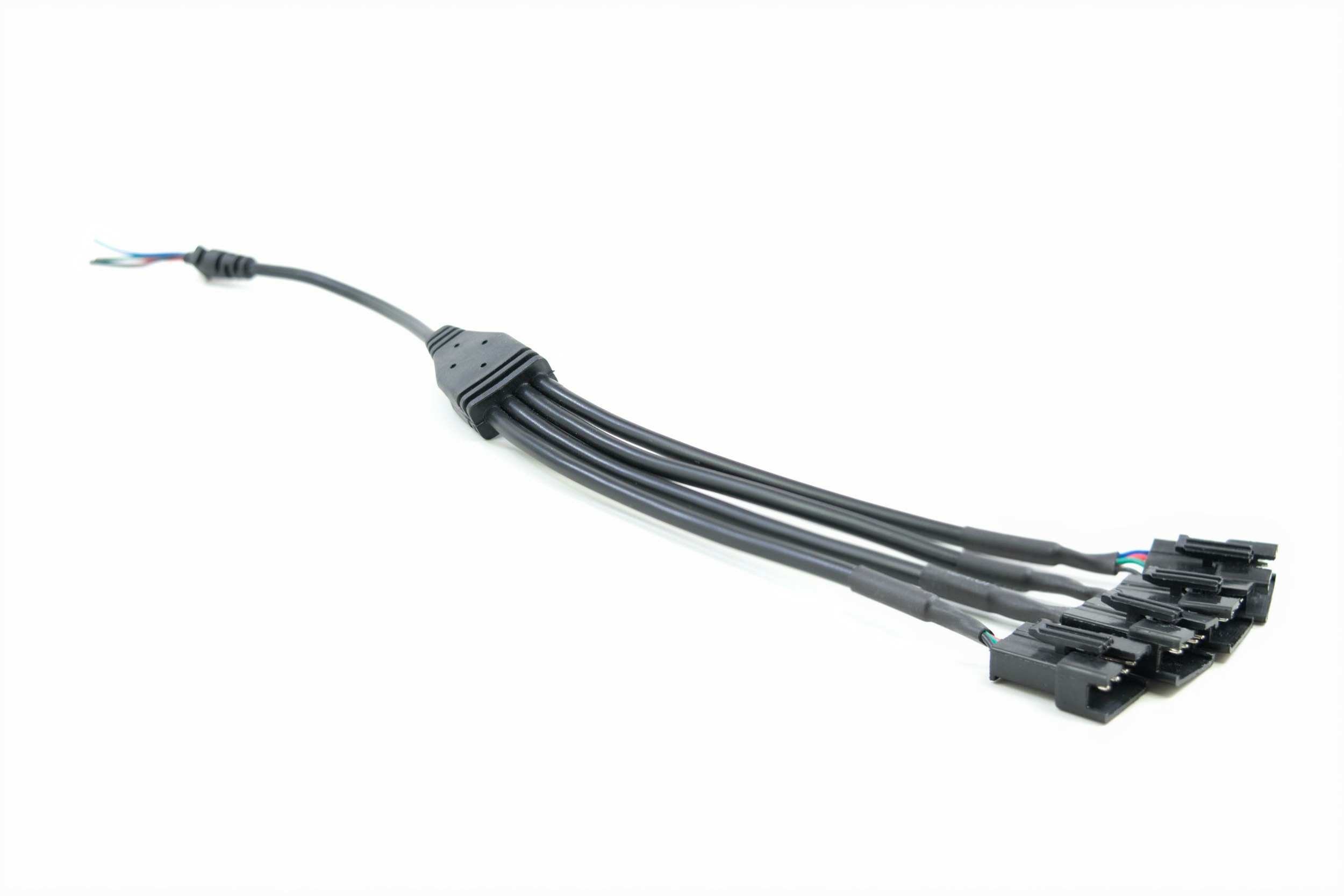 Morimoto Splitter: Bare 4 Wire to 4x JST 4P Male