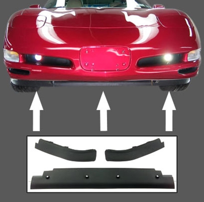 Corvette 3PC. Front Replacement Spoiler C5 97-04
