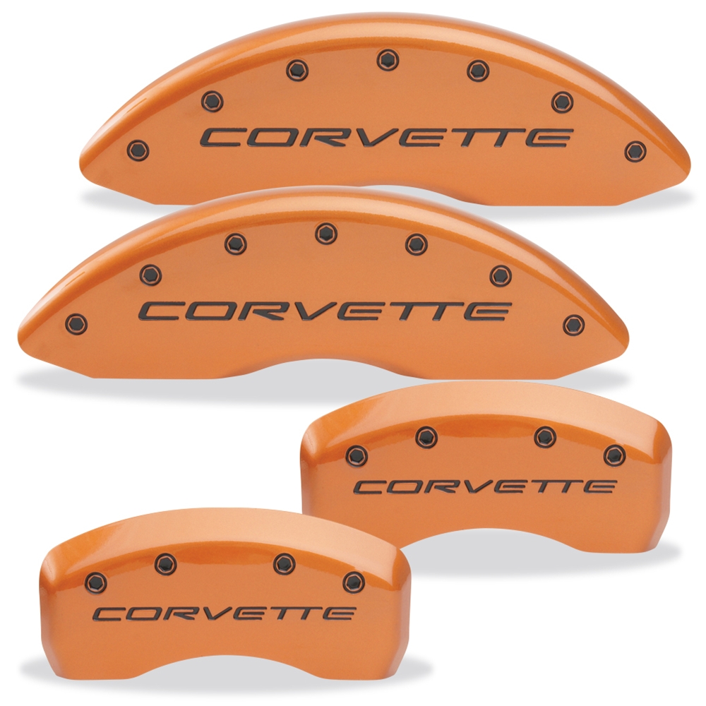 2005-2013 C6 Corvette Color Matched Caliper Covers Base Model Corvette Script