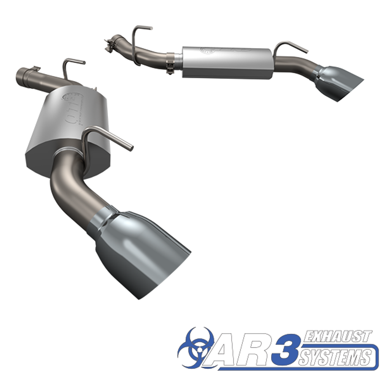 16-22+ Camaro SS Dual-Tip, AR3 Axle Back Exhaust Polished Tips Kit, QTP
