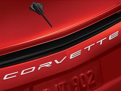 2020-2024 C8 Corvette White Rear Corvette Letters Script Emblem