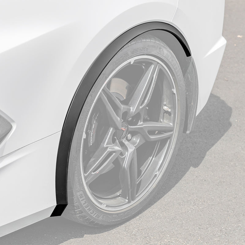 EOS C8 Corvette Stingray Dry Carbon Fiber Side Wheel Fender - Matte Black, Rear
