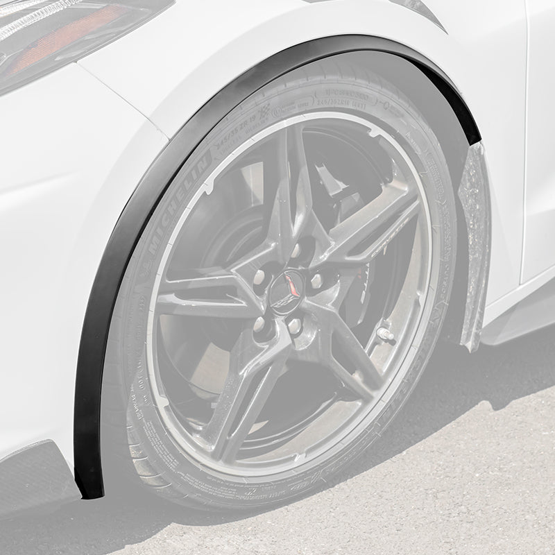 EOS C8 Corvette Stingray Dry Carbon Fiber Side Wheel Fender - Matte Black, Front