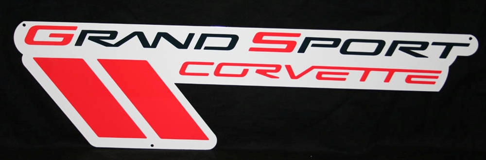 C6 Grand Sport Corvette Side Fender Logo Emblem Metal Sign