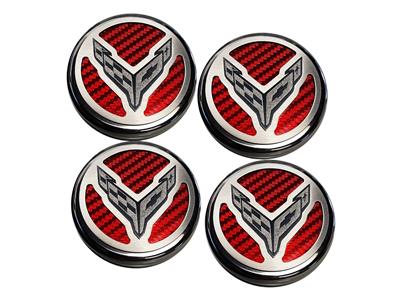 2020-2024 C8 Corvette Engine S/S Cap Covers - Carbon Fiber Vinyl Insert