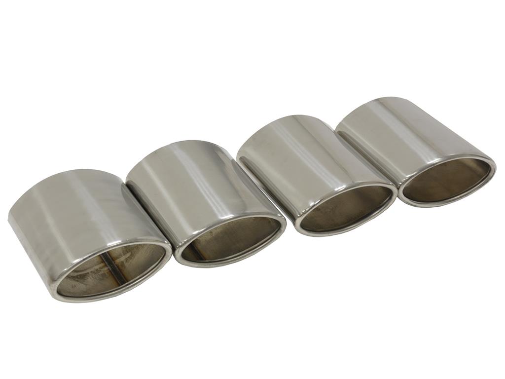 C5 Corvette 1997-2000 Exhaust Tips. Stainless Steel Oval Chrome 4 Piece Set