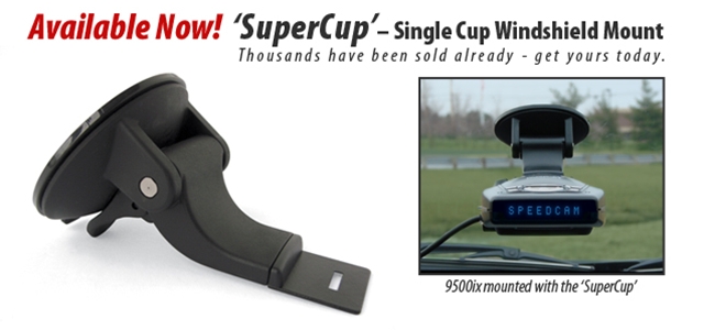 Corvette 'SuperCup' Radar Detector Windshield Mount: 97-13