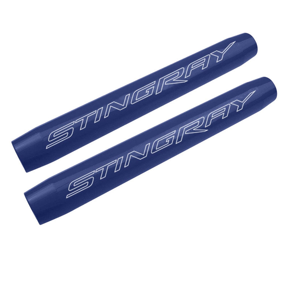 2014-2019 C7 Corvette Hood Shock Covers - Stingray Signature