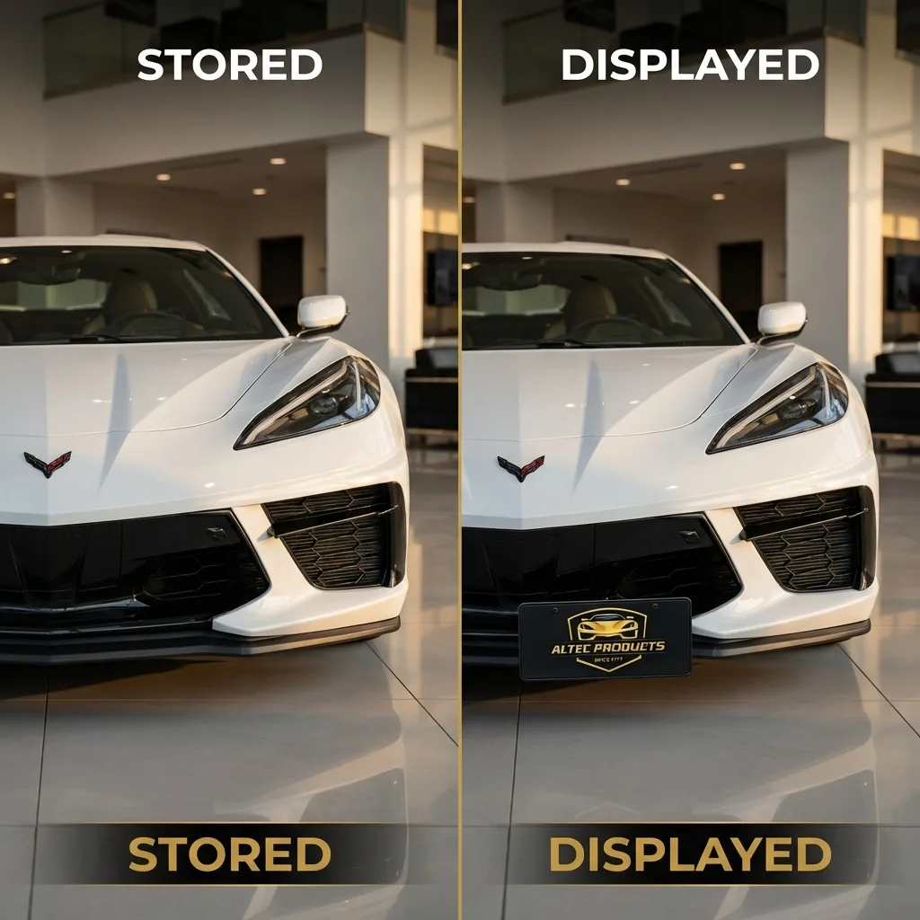 2020+ Corvette C8 Z51 Manual Retractable Front License Plate Mount