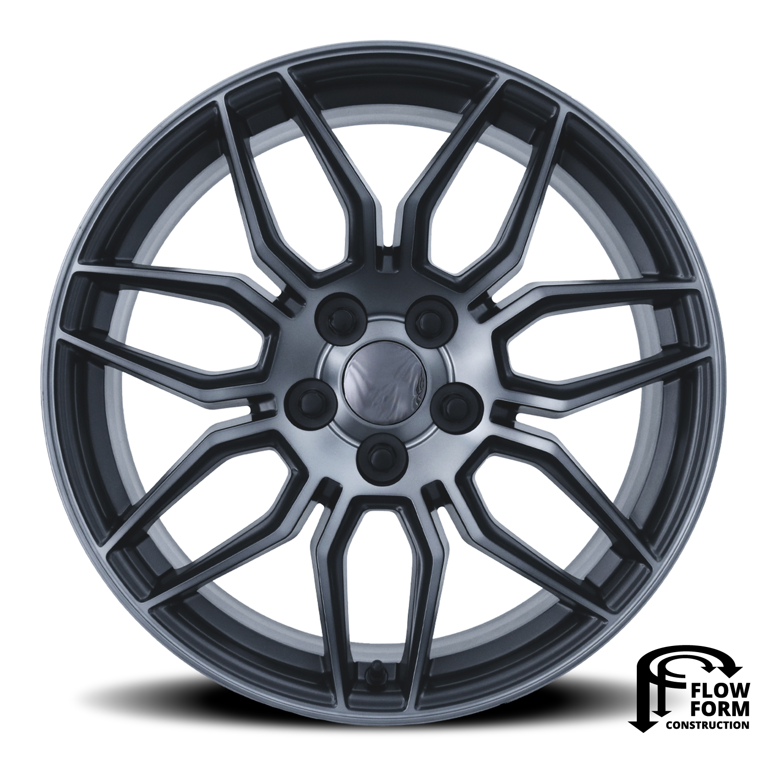 C8 Corvette Z06 Style Reproduction wheels FR401F, 20x12  FLOW FORMED Titanium Machined Face