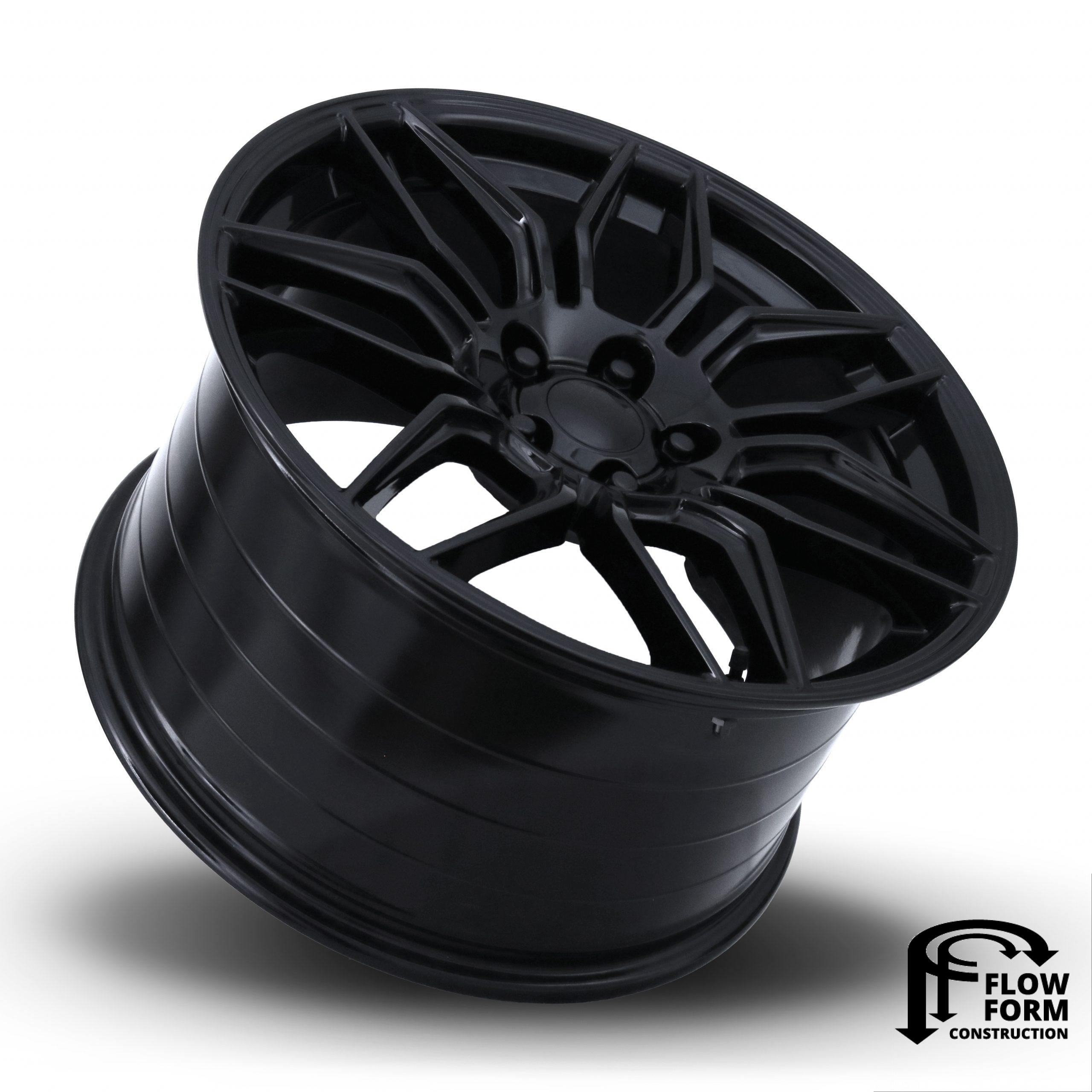 C8 Corvette Z06 Style Reproduction wheels FR401F, 20x12  FLOW FORMED GLOSS BLACK