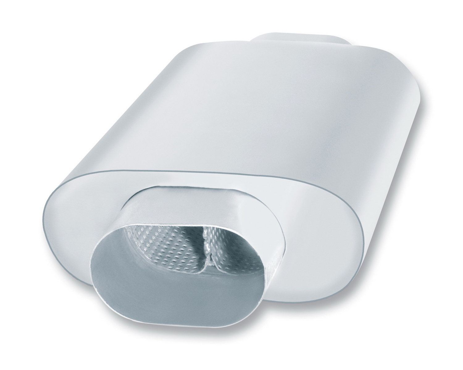 XR-1 Multi-Core Slim Line Racing Muffler, 3.5" Oval Pipe Center Inlet/3.5" Oval