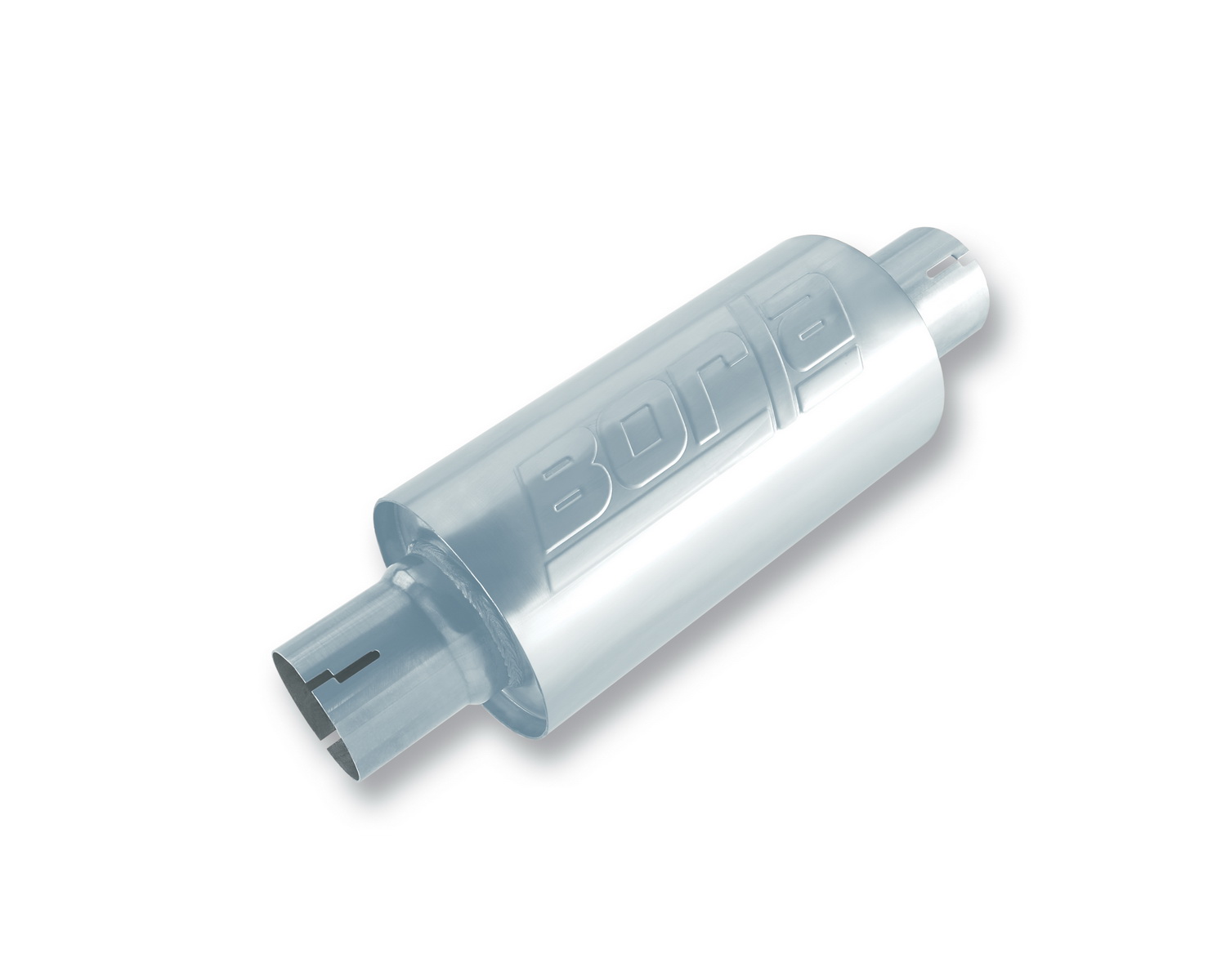 Specialty S-Type Muffler, 2.5" Center Inlet/2.5" Center Outlet 5" Round x 10" Lo